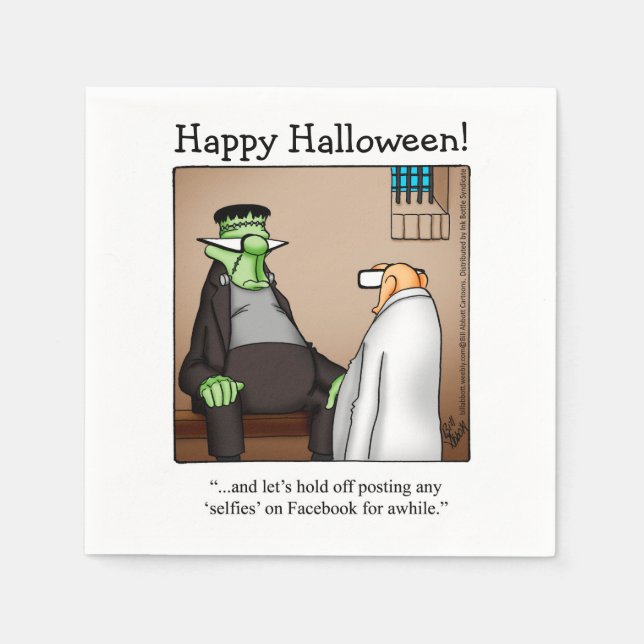 Funny Halloween Humor Cocktail Napkins  (Front)