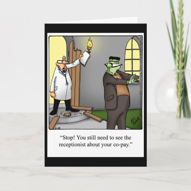 Funny Halloween Humor Greeting Card (Front)