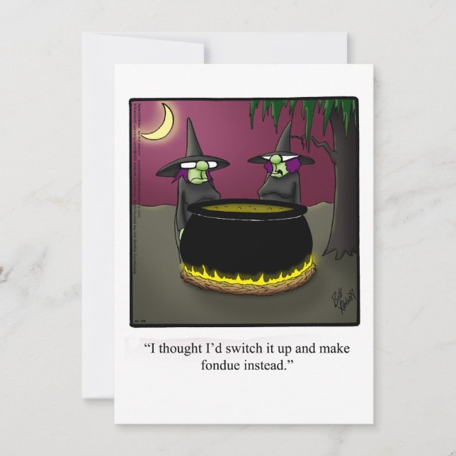 Funny Halloween Humor Greeting Card  (Front)