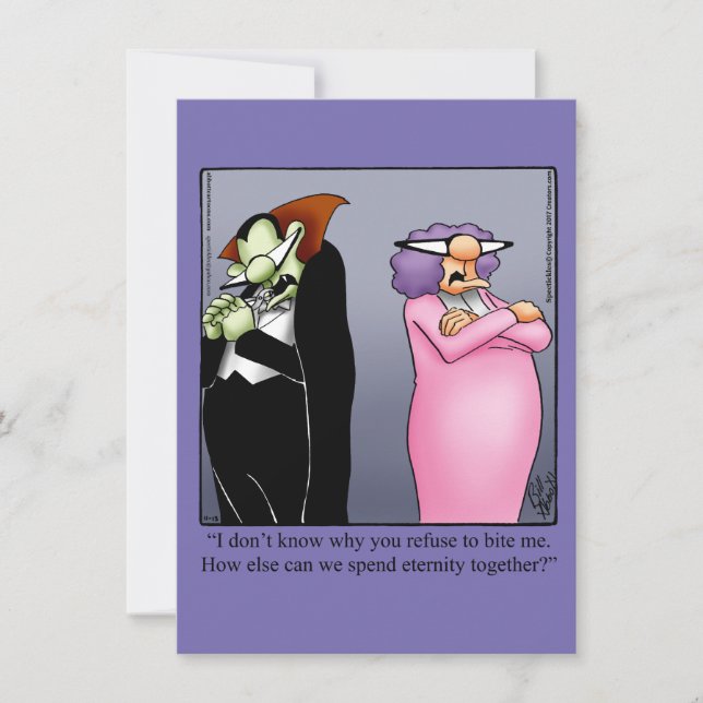 Funny Halloween Humor Greeting Card  (Front)