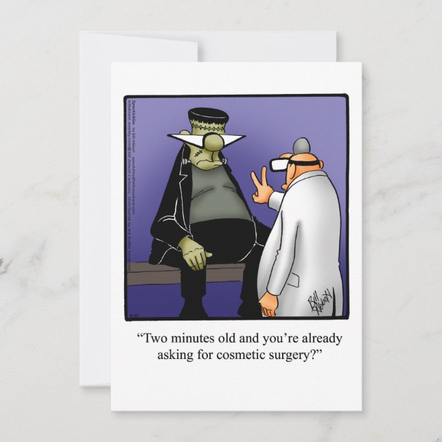 Funny Halloween Humor Greeting Card  (Front)