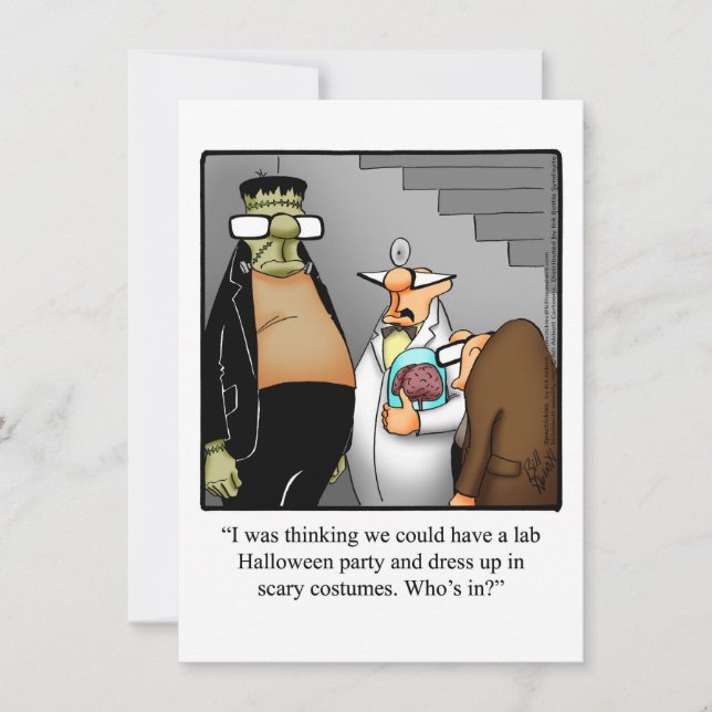 Funny Halloween Humor Greeting Card  (Front)