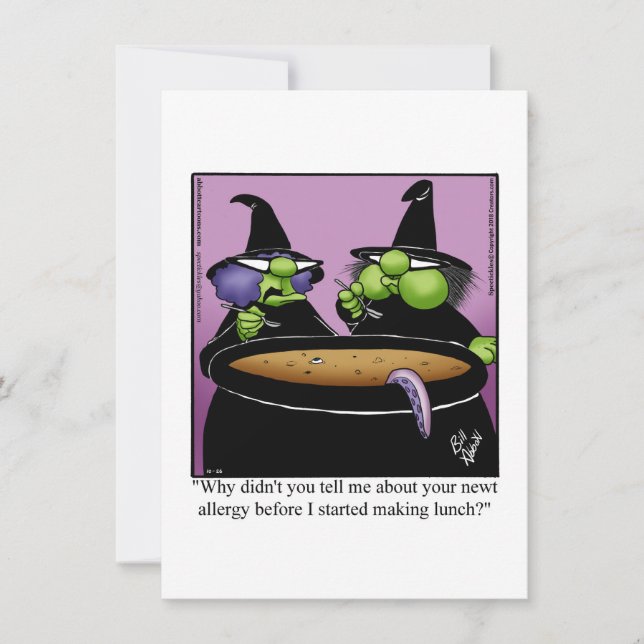 Funny Halloween Humor Greeting Card  (Front)