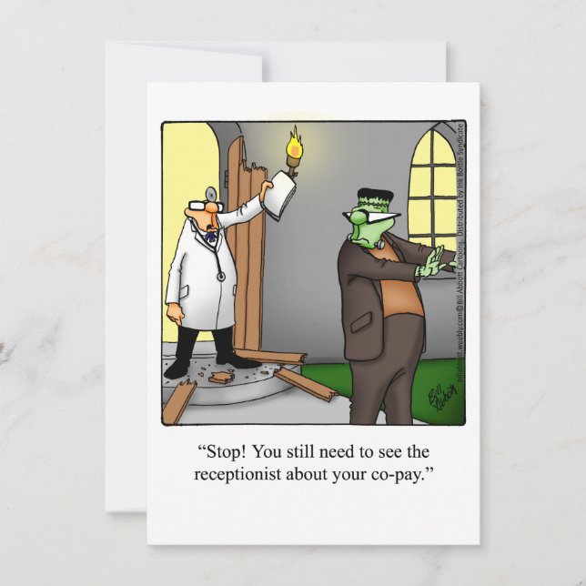 Funny Halloween Humor Greeting Card  (Front)