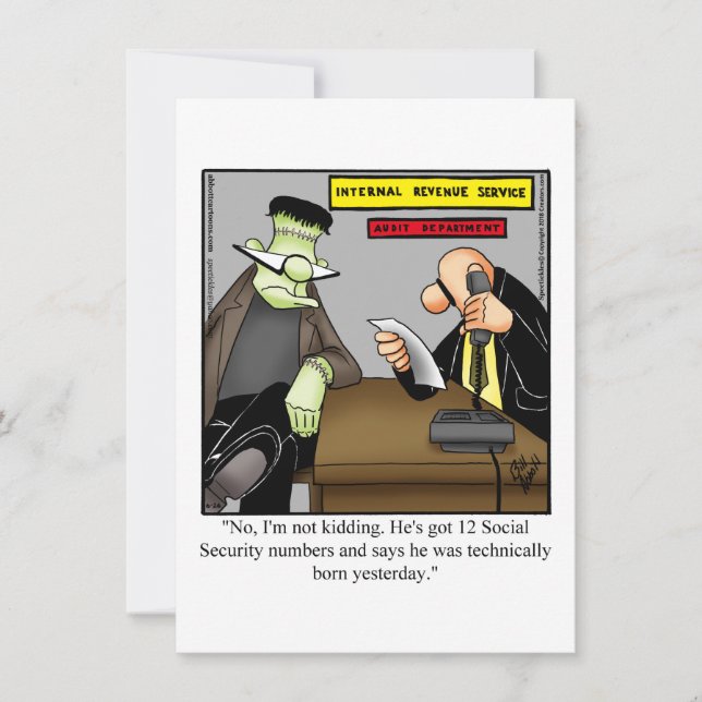 Funny Halloween Humor Greeting Card  (Front)