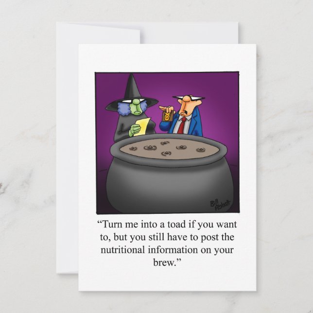 Funny Halloween Humor Greeting Card  (Front)