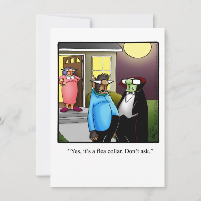Funny Halloween Humor Greeting Card  (Front)