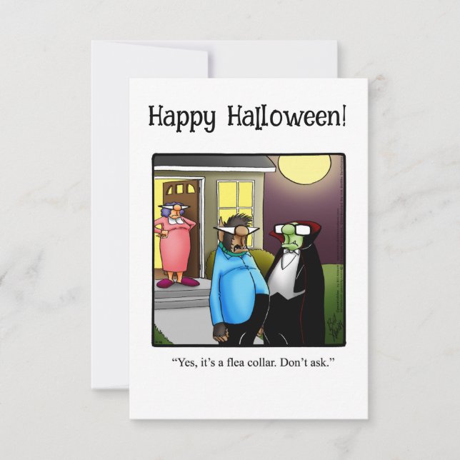Funny Halloween Humor Greeting Card (Front)