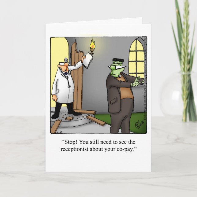 Funny Halloween Humor Greeting Card (Front)