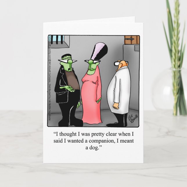 Funny Halloween Humor Greeting Card (Front)