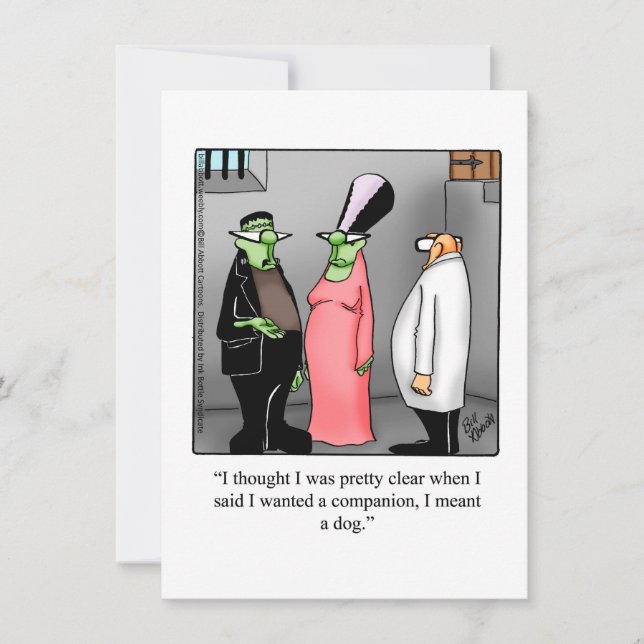 Funny Halloween Humor Greeting Card  (Front)