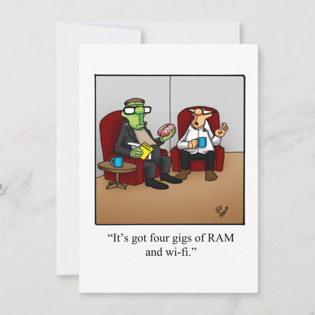 Funny Halloween Humor Greeting Card  (Front)