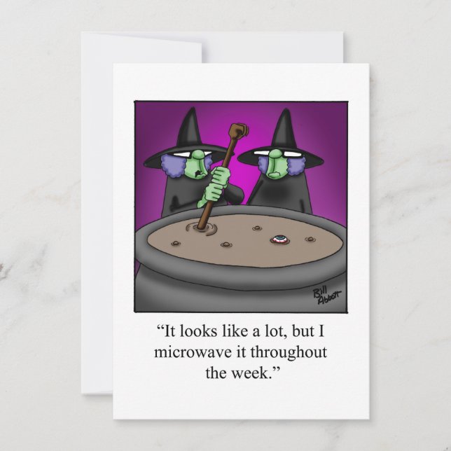 Funny Halloween Humor Greeting Card  (Front)