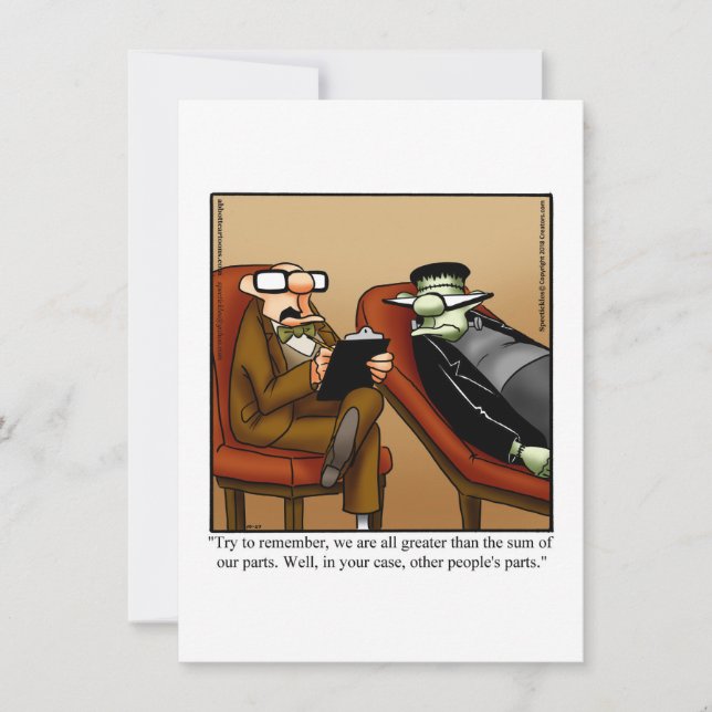 Funny Halloween Humor Greeting Card  (Front)