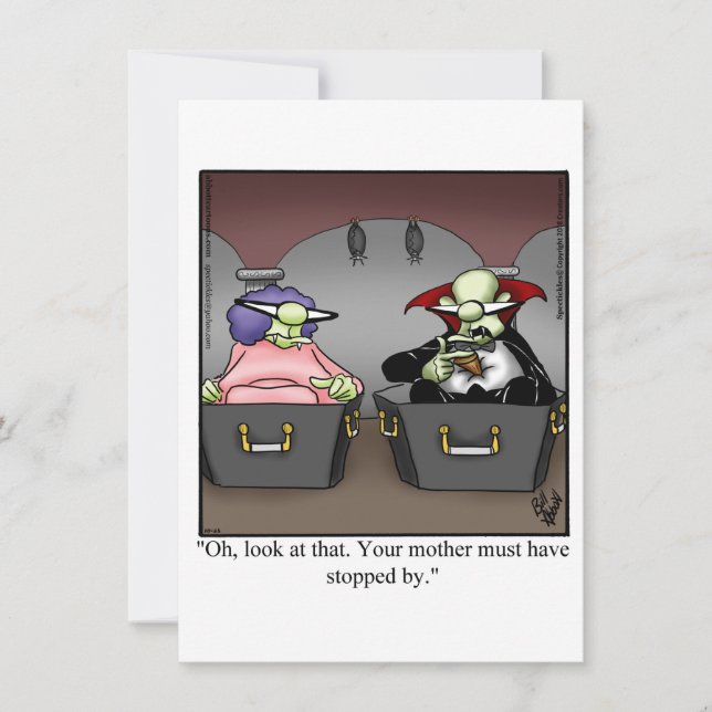 Funny Halloween Humor Greeting Card  (Front)
