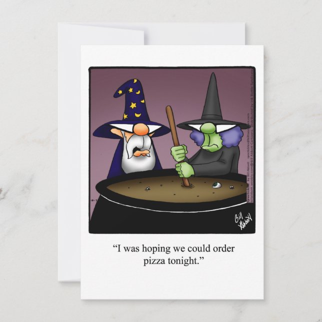 Funny Halloween Humor Greeting Card  (Front)
