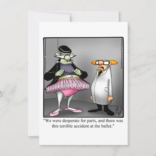 Funny Halloween Humor Greeting Card  (Front)