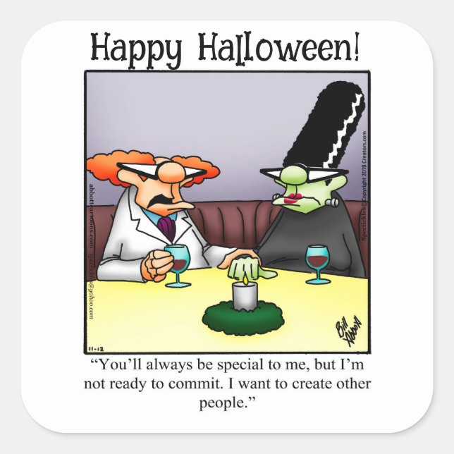 Funny Halloween  Humor Halloween Stickers (Front)
