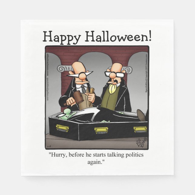 Funny Halloween Humor Luncheon Napkins  (Front)