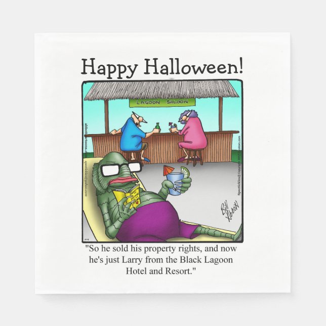 Funny Halloween Humor Luncheon Napkins  (Front)