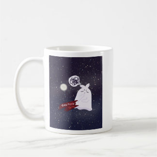 Funny Halloween Humor Overthinking Ghost Coffee Mug