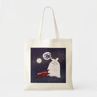 Funny Halloween Humor Overthinking Ghost Tote Bag