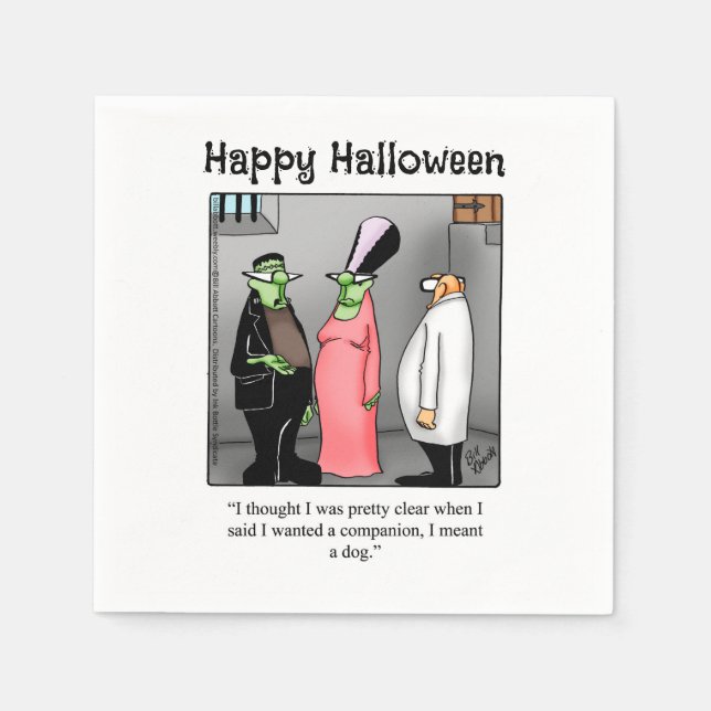 Funny Halloween Humor Party Napkins  (Front)