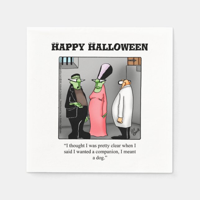 Funny Halloween Humor Party Napkins  (Front)
