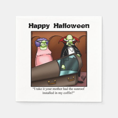 Funny Halloween Humor Party Napkins 