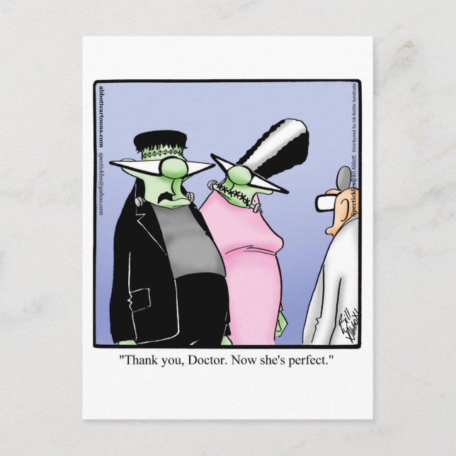 Funny  Halloween Humor Postcard (Front)