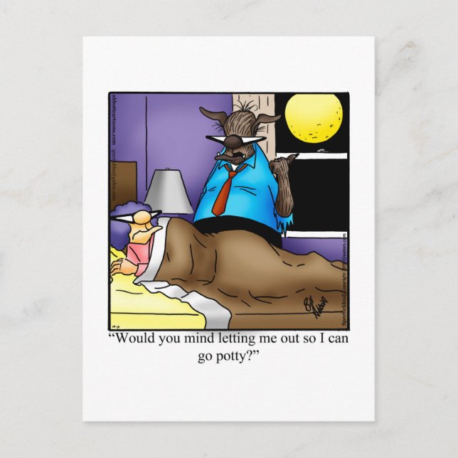Funny Halloween Humor Postcard (Front)
