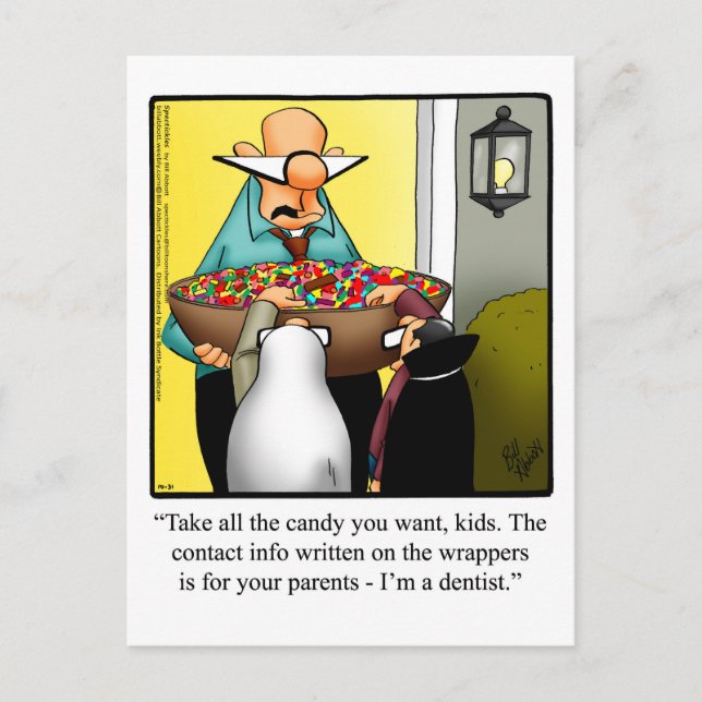 Funny Halloween Humor Postcard  (Front)