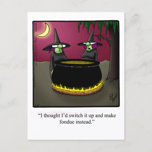 Funny Halloween Humor Postcard 
