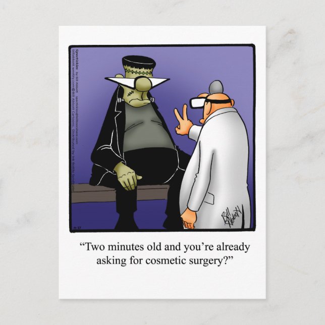 Funny Halloween Humor Postcard (Front)