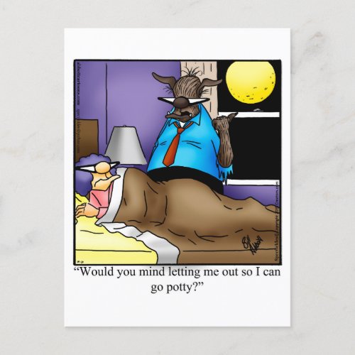 Funny Halloween Humor Postcard