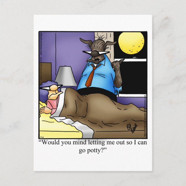 Funny Halloween Humor Postcard (Front)