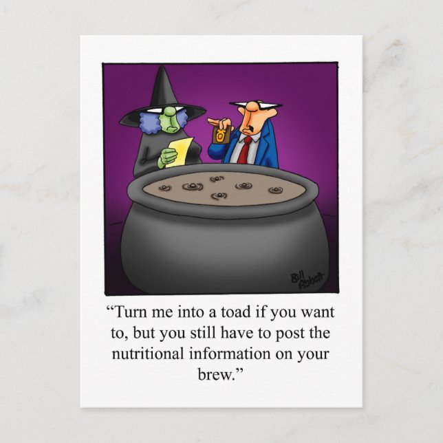 Funny Halloween Humor Postcard (Front)