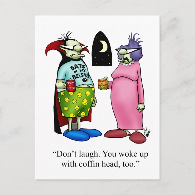 Funny Halloween Humor Postcard (Front)