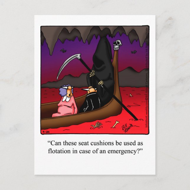 Funny Halloween Humor Postcard (Front)