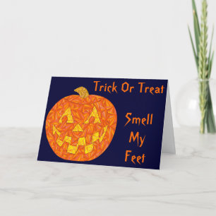 Funny Halloween Humor Smell My Feet Rhyme Card