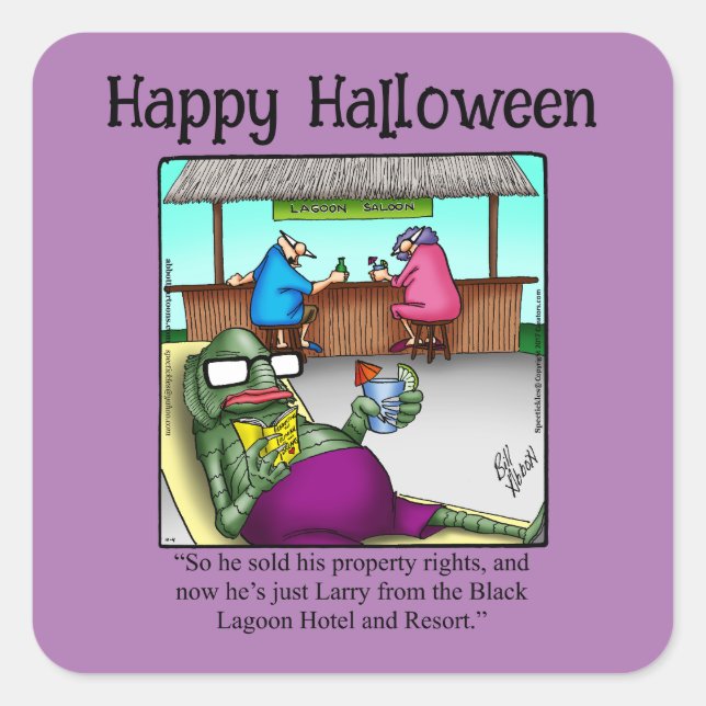 Funny Halloween Humor Sticker (Front)