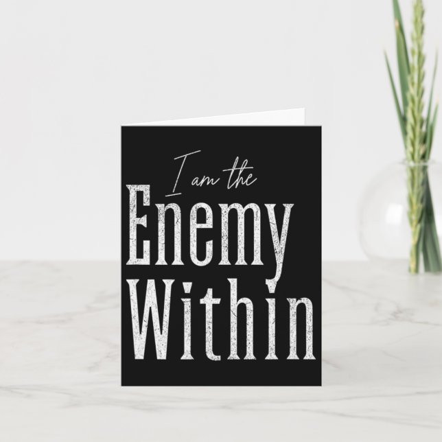 Funny Halloween I'm The Enemy Within - Democrat Ka Card (Front)