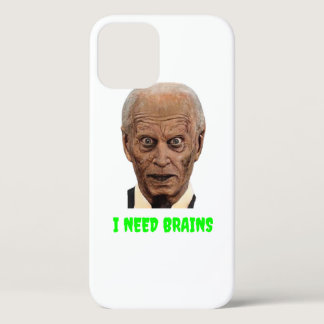 Funny Halloween Joe Biden Zombie I Need Brains Cos iPhone 12 Case