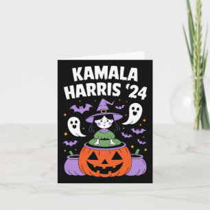 Funny Halloween Kamala Harris Pumpkin 2024 Card