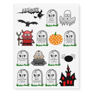 Funny Halloween Kids Fake Tattoos