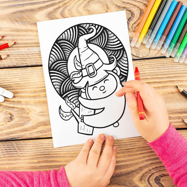 Funny Halloween Koala Coloring Page Poster (Creator Uploaded)