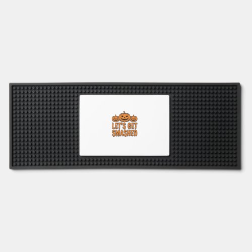 Funny Halloween Let’s Get Smashed Pumpkin Bar Mat