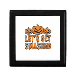 Funny Halloween Let’s Get Smashed Pumpkin Gift Box