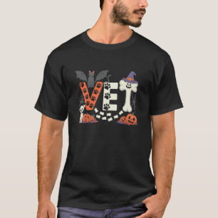 Funny Halloween Lettering for Veterinarians T-Shirt
