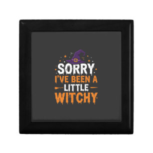 Funny Halloween Little Witchy Quote Design Gift Box